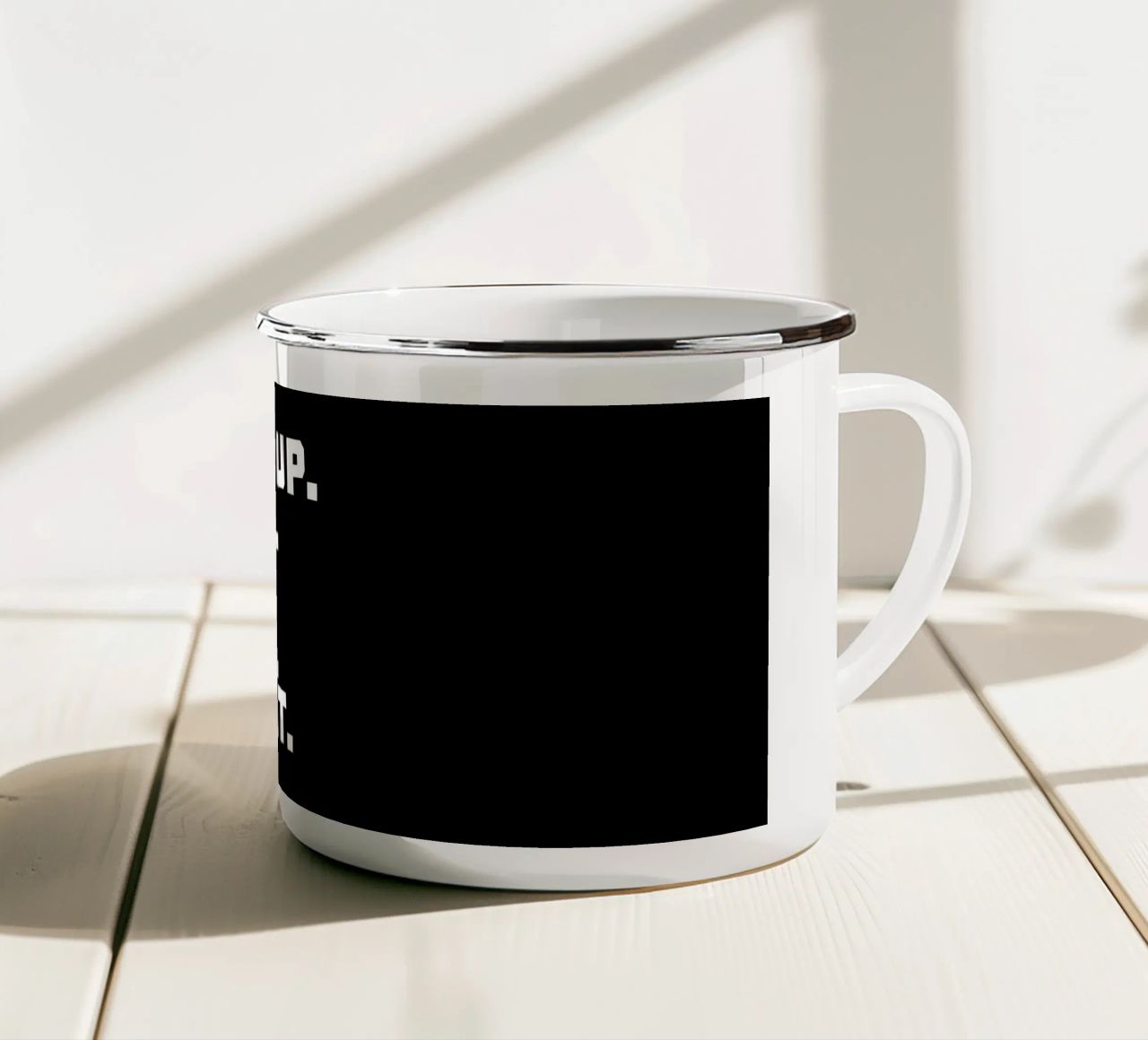 Wake up work eat sleep repeat tazza in smalto da happieeagle