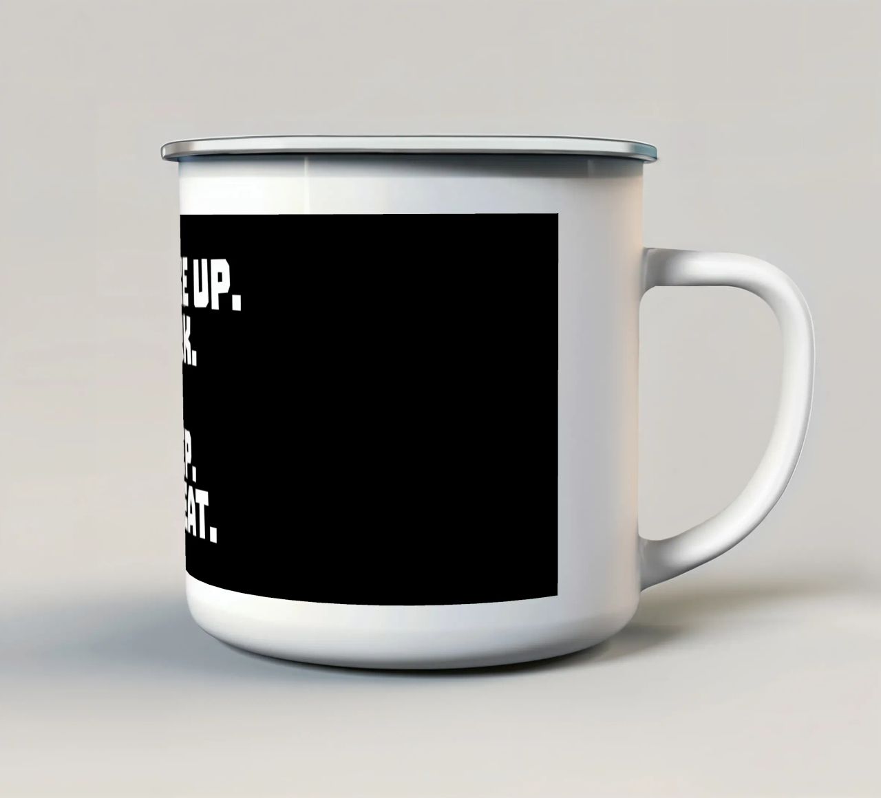 Wake up work eat sleep repeat tazza in smalto da happieeagle