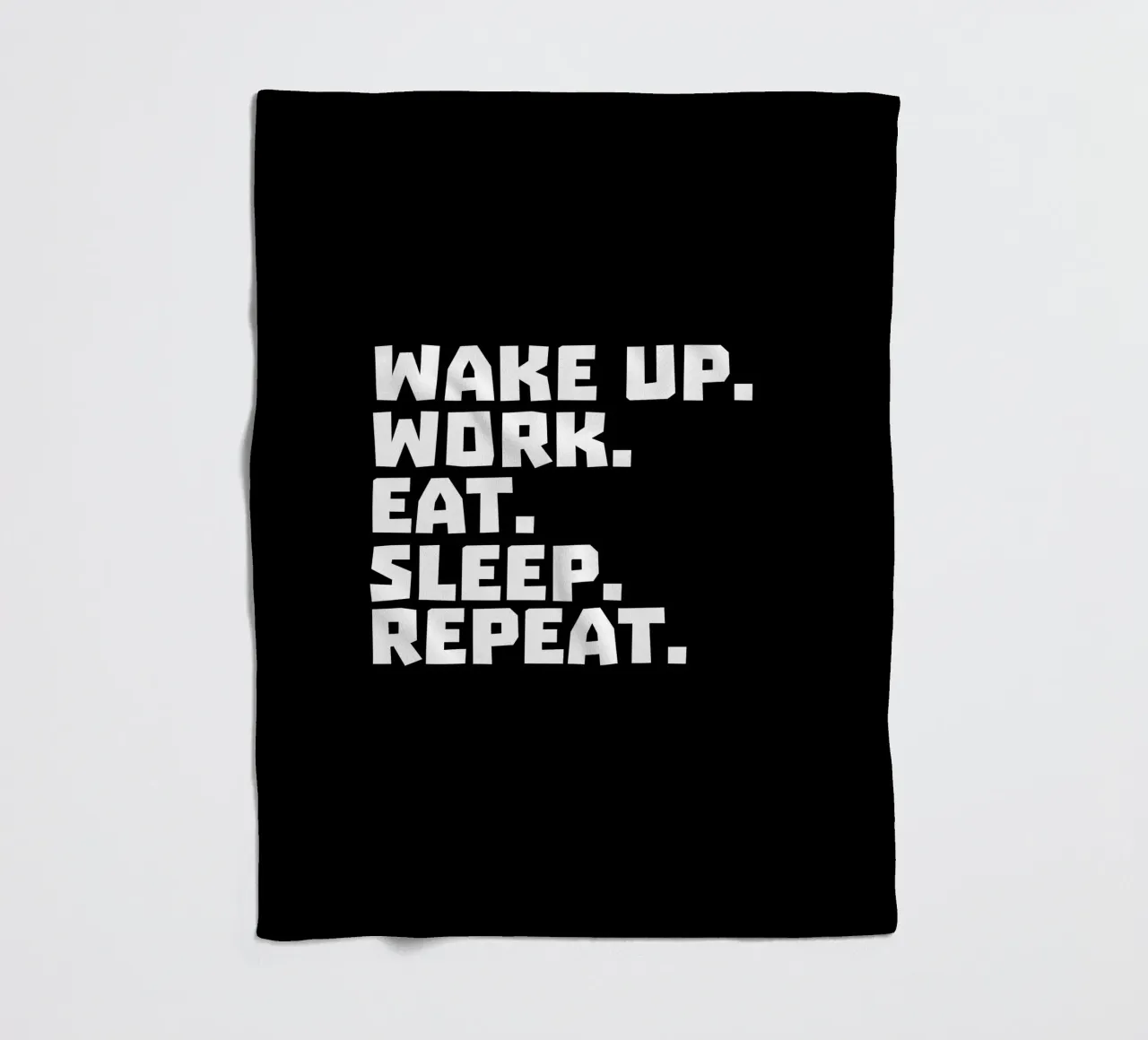 Wake up work eat sleep repeat manta de franela de happieeagle