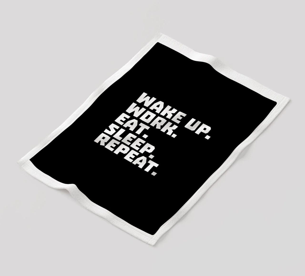 Wake up work eat sleep repeat coperta in pile da happieeagle