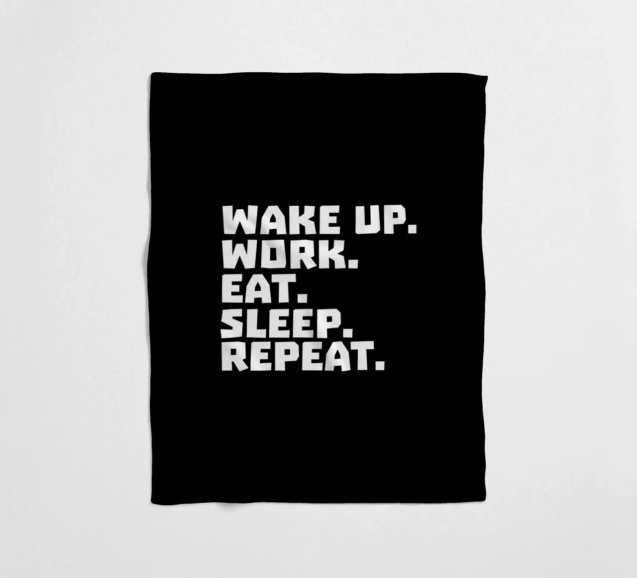 Wake up work eat sleep repeat manta de franela de happieeagle