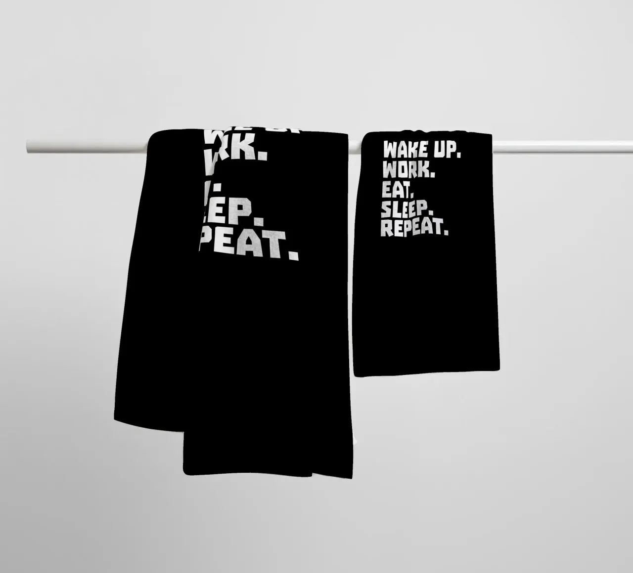 Wake up work eat sleep repeat toalla de baño de happieeagle