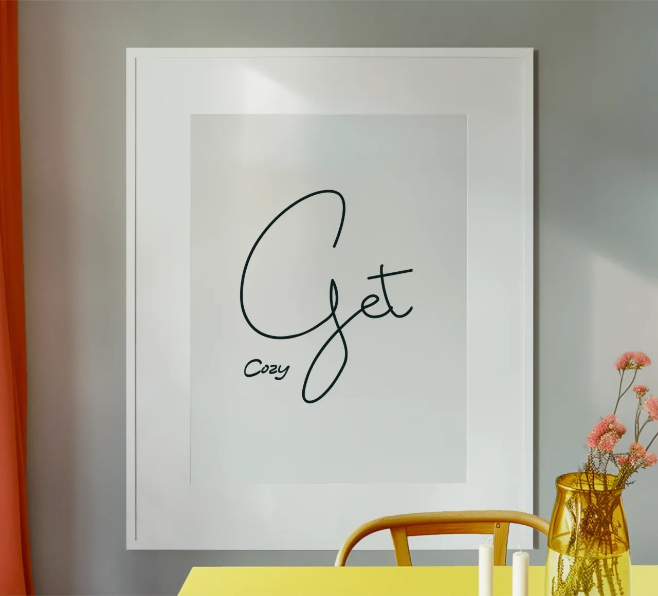 Accogliete lo stile moderno e minimalista poster con telaio in legno da YV TYPOGRAPHY
