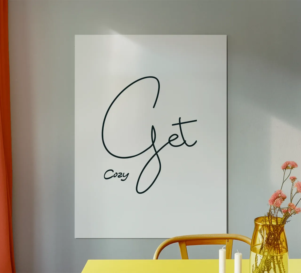 Accogliete lo stile moderno e minimalista poster con telaio in legno da YV TYPOGRAPHY