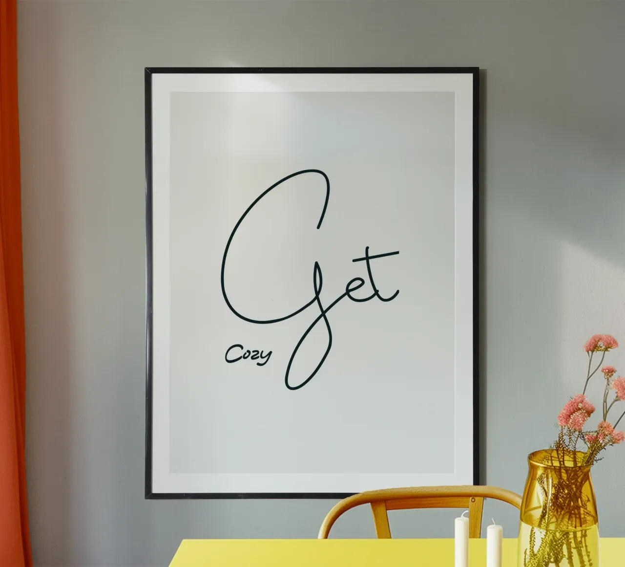 Accogliete lo stile moderno e minimalista poster con telaio in legno da YV TYPOGRAPHY