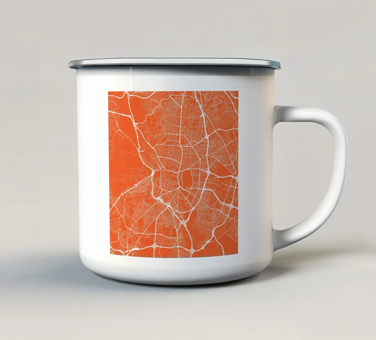 Madrid Red tazza in smalto da Urban Maps
