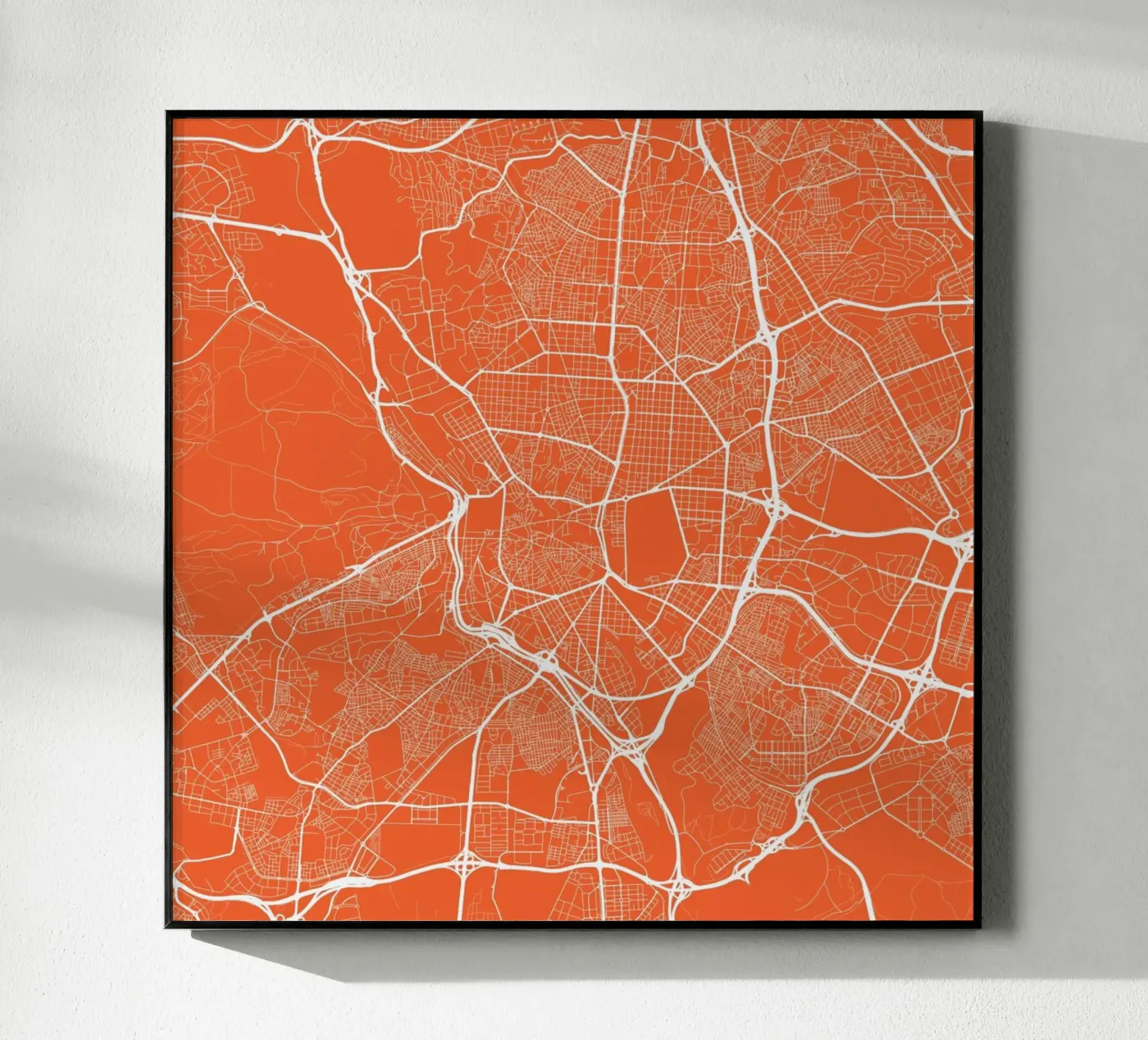 Madrid Red acrylic glass by Urban Maps