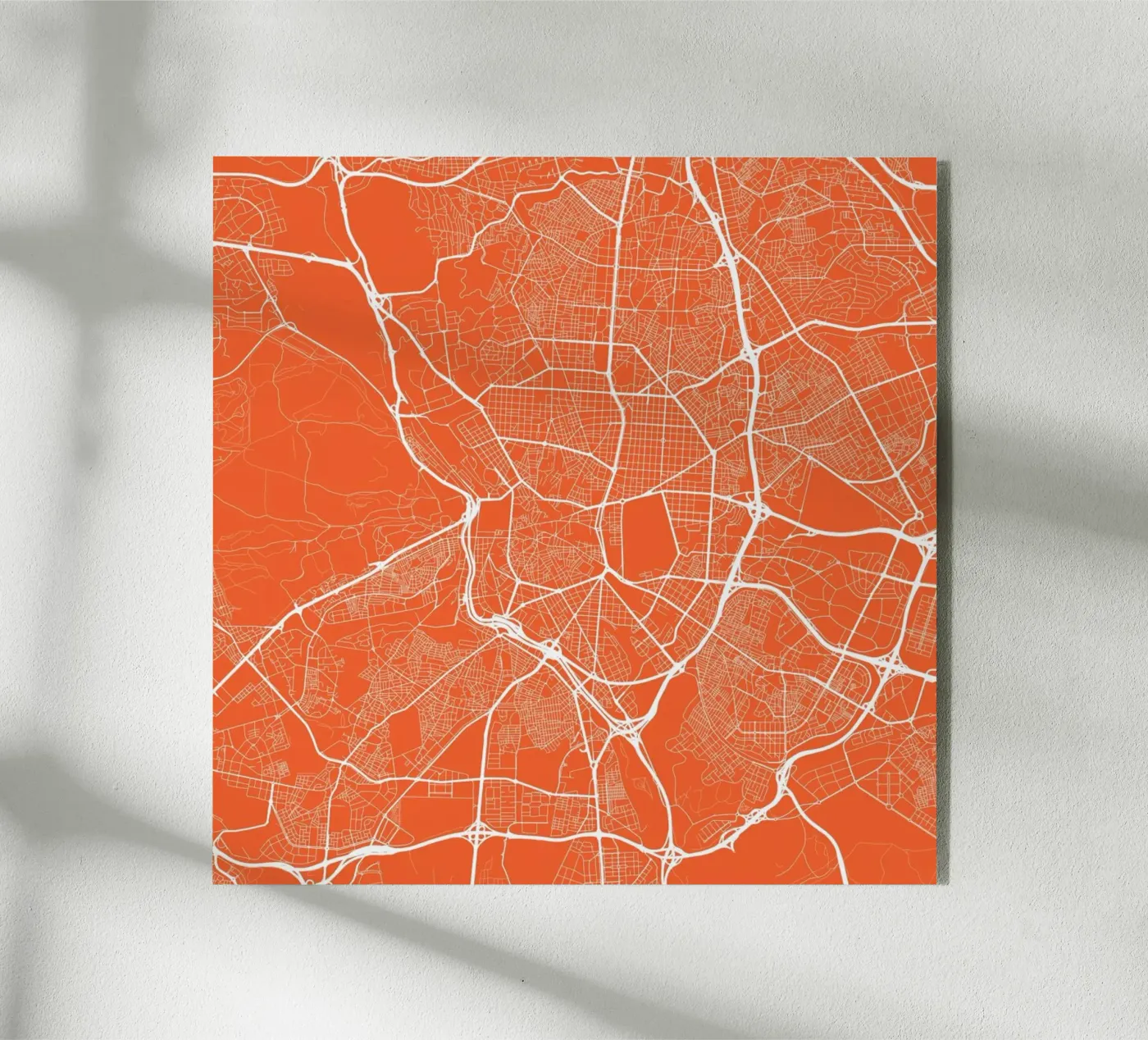 Madrid Red acrylic glass by Urban Maps