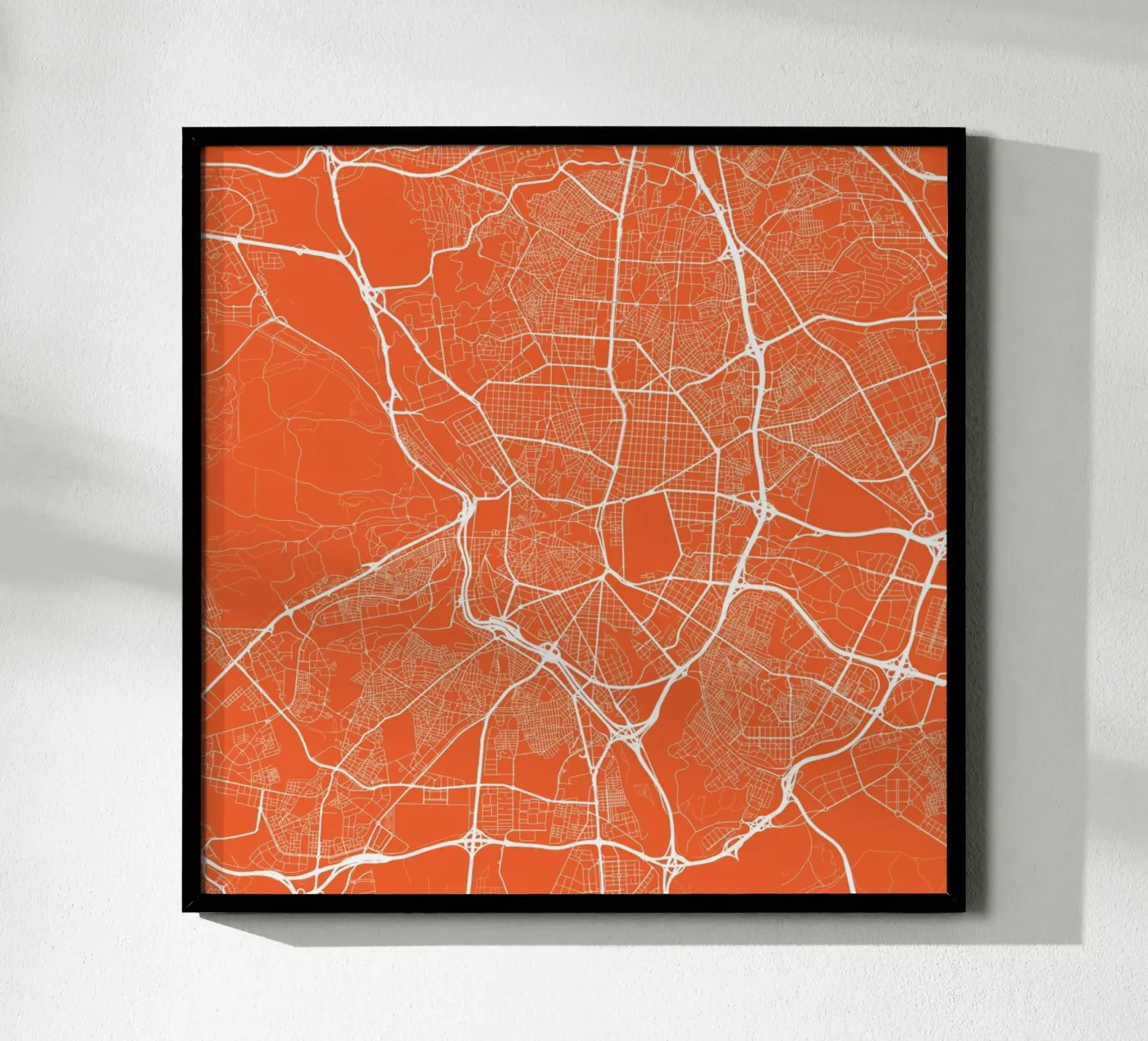 Madrid Red Poster von Urban Maps