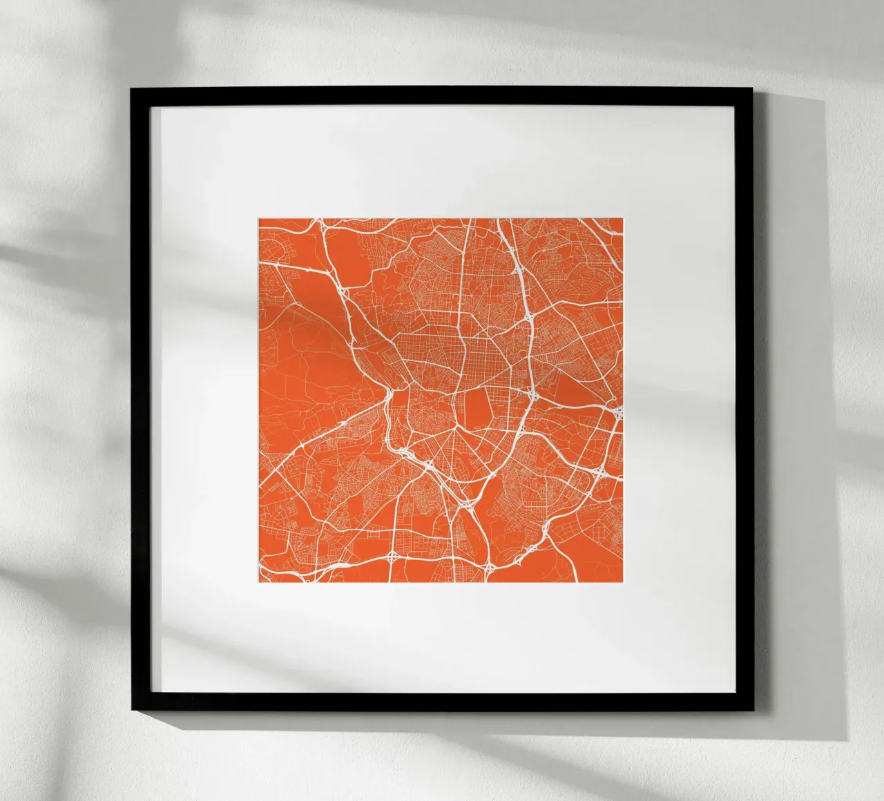 Madrid Red poster da Urban Maps