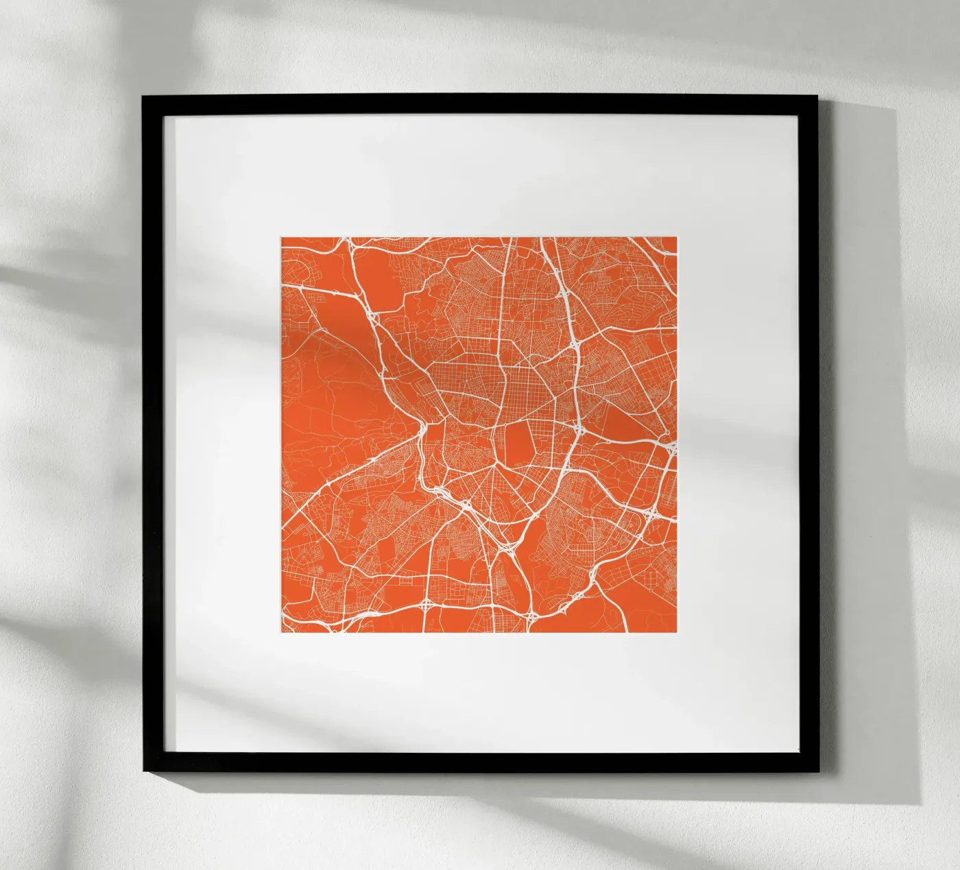 Madrid Red Poster von Urban Maps