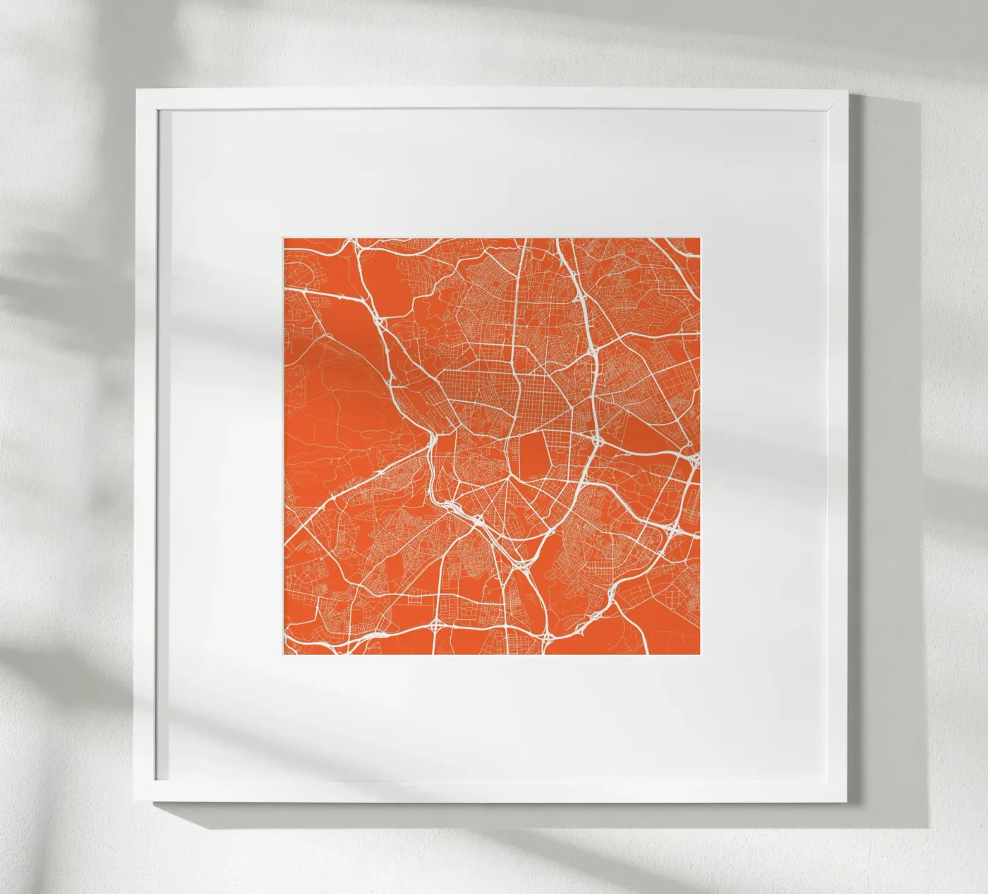 Madrid Red poster da Urban Maps
