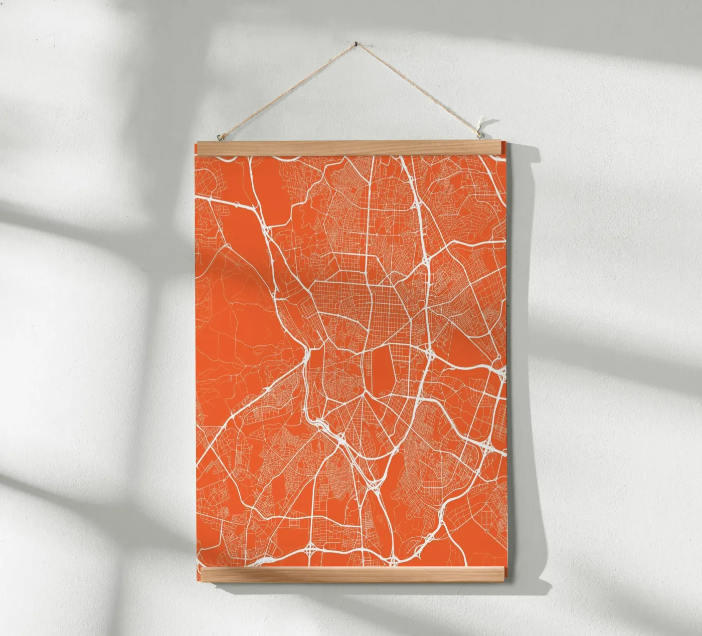 Madrid Red Poster von Urban Maps