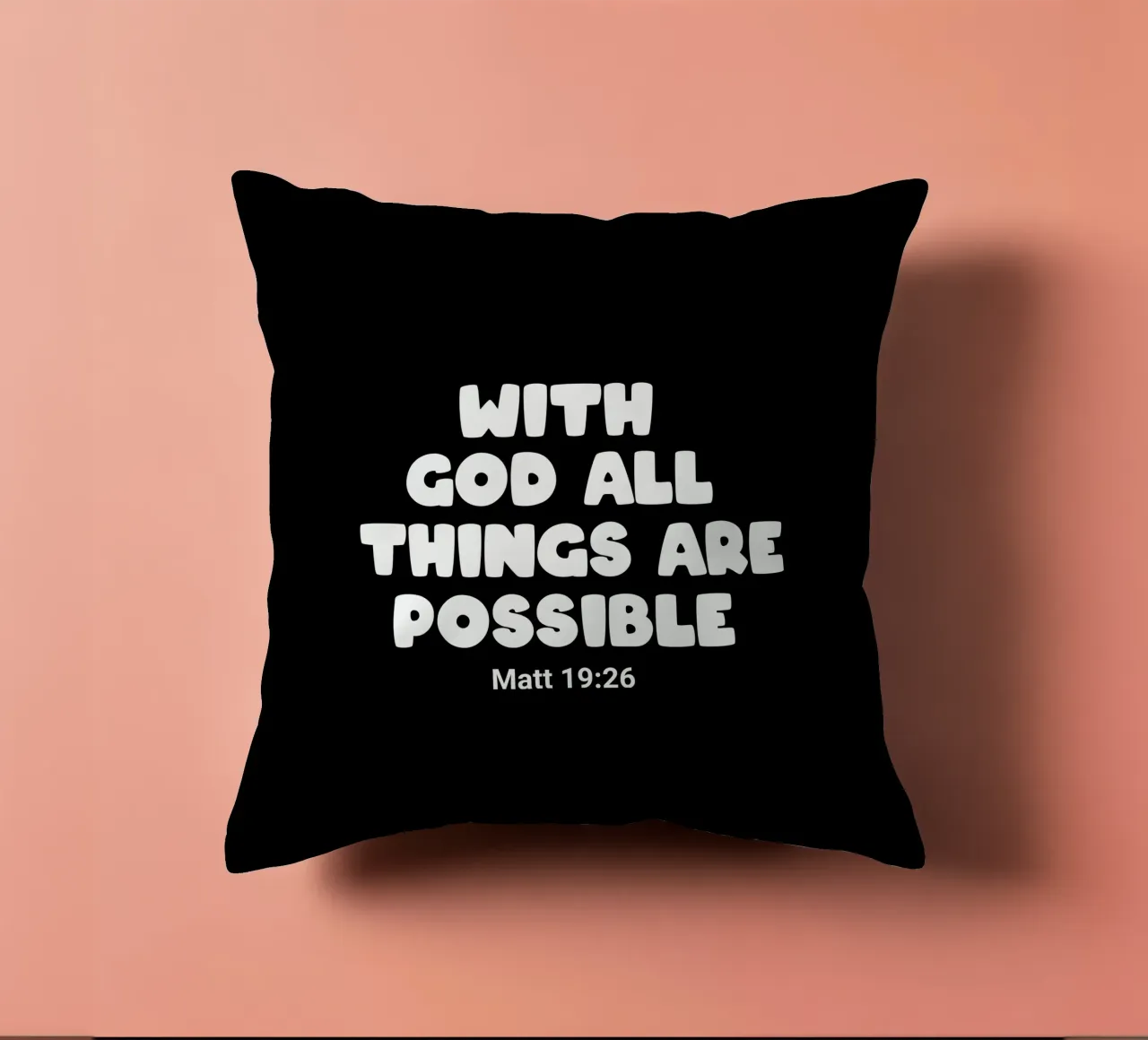 With God all things are possible cuscino da happieeagle