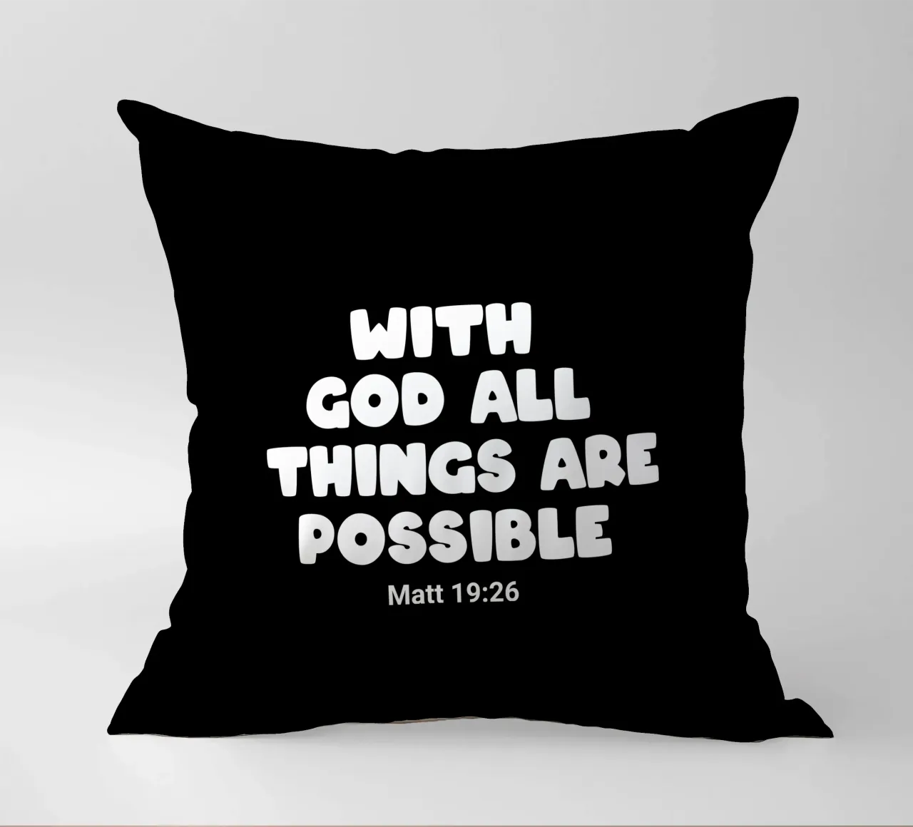 With God all things are possible cuscino da happieeagle