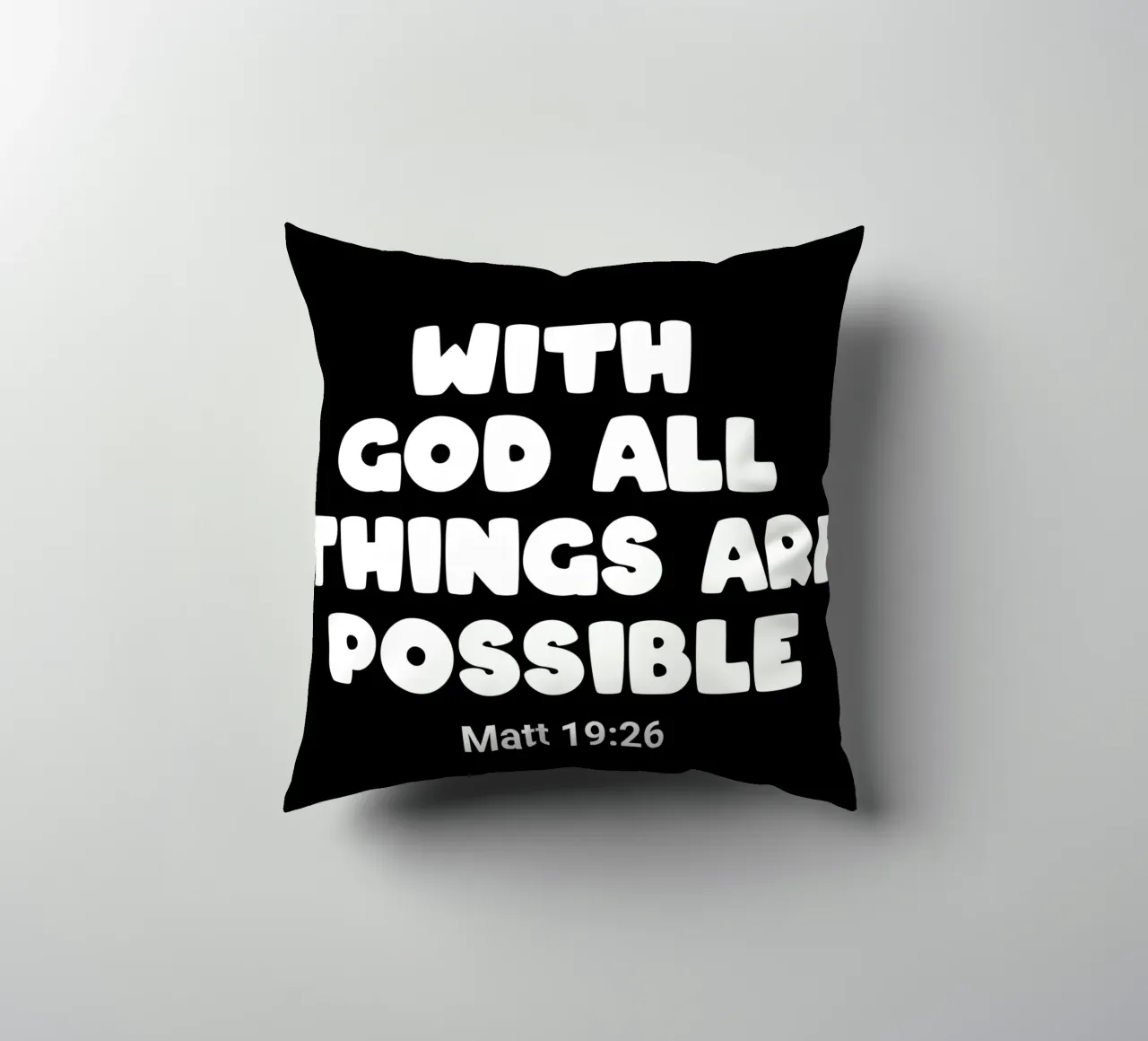 With God all things are possible cuscino da happieeagle
