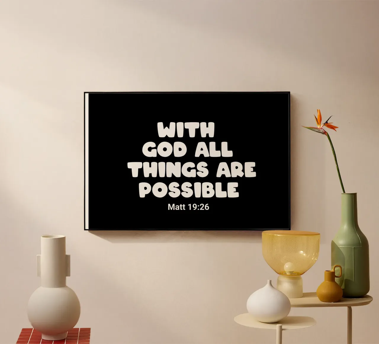 With God all things are possible plexiglass da happieeagle