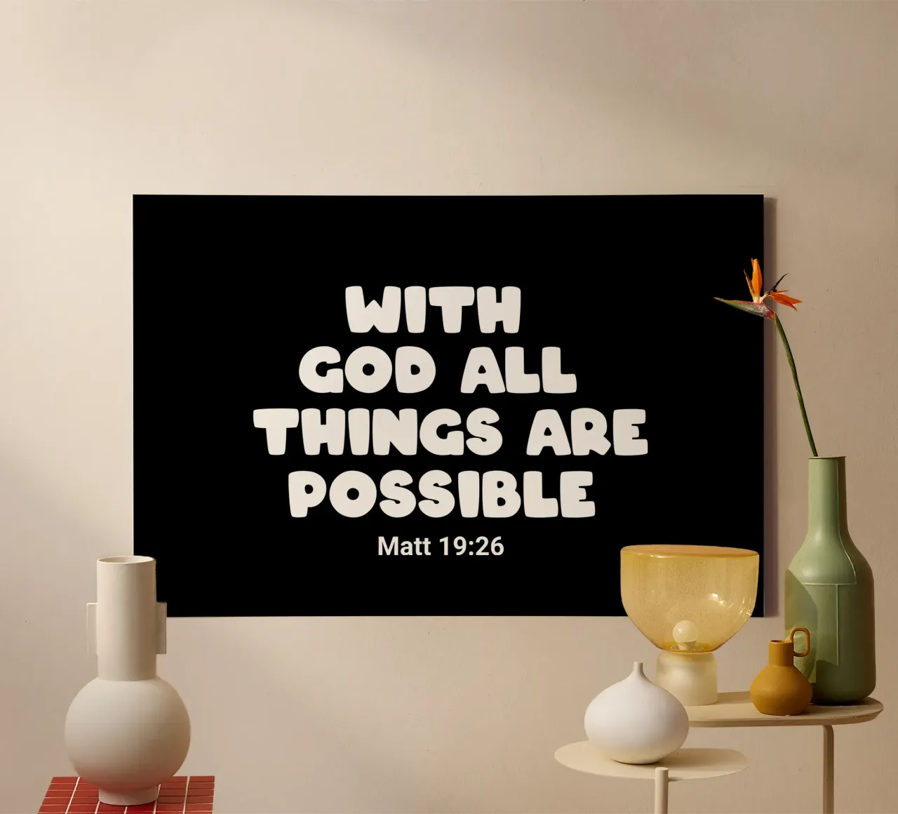 With God all things are possible tela da happieeagle