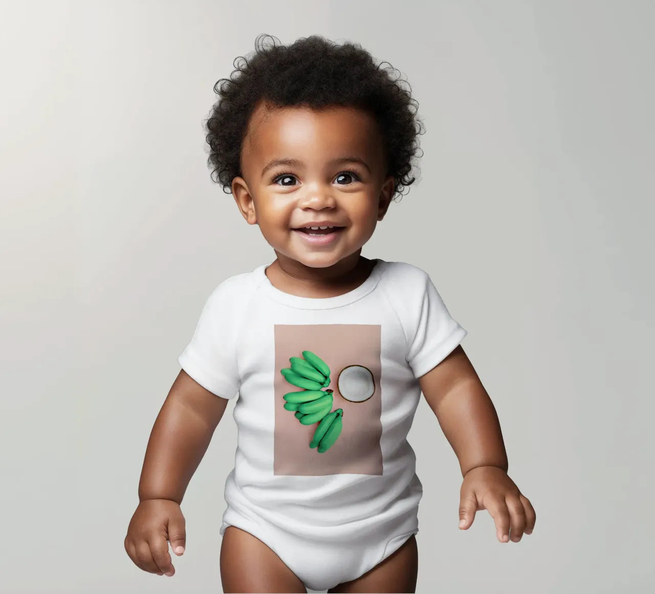Banana Colada body neonato maniche corte da Kubistika