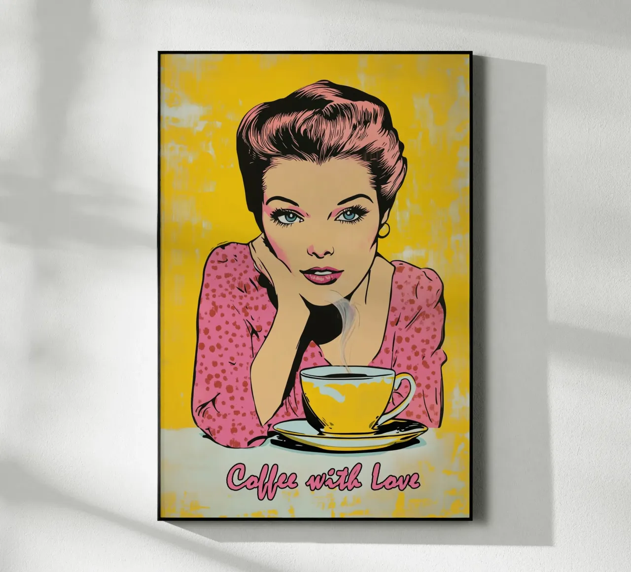 Poster vintage Caffè con amore | Cucina plexiglass da Autofocus