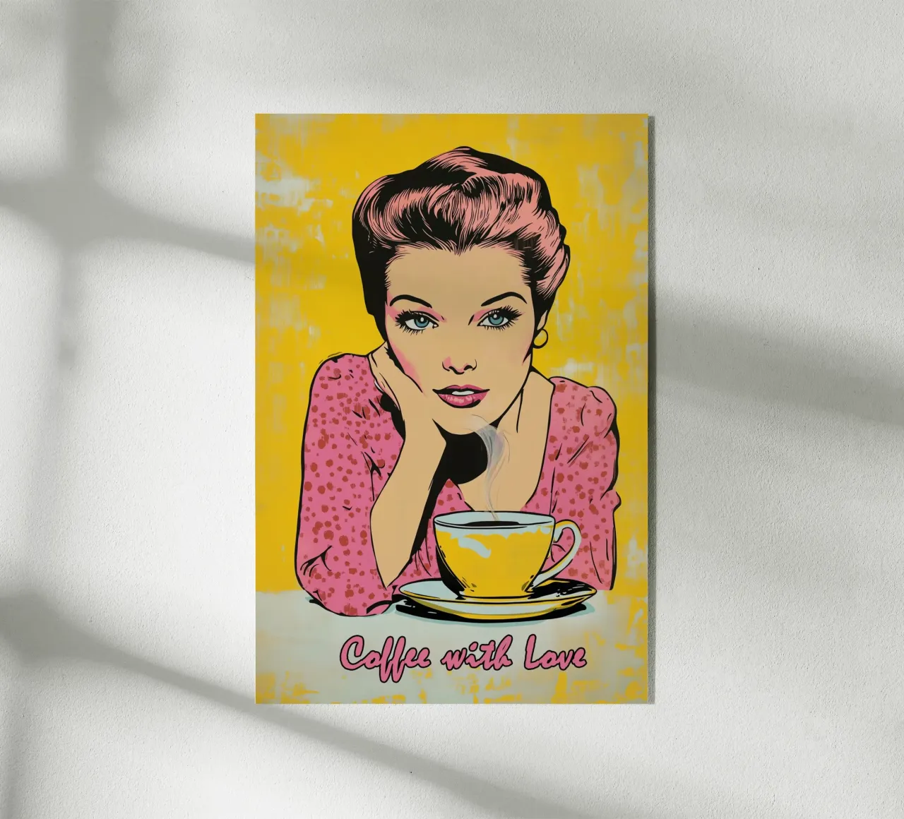 Poster vintage Caffè con amore | Cucina plexiglass da Autofocus
