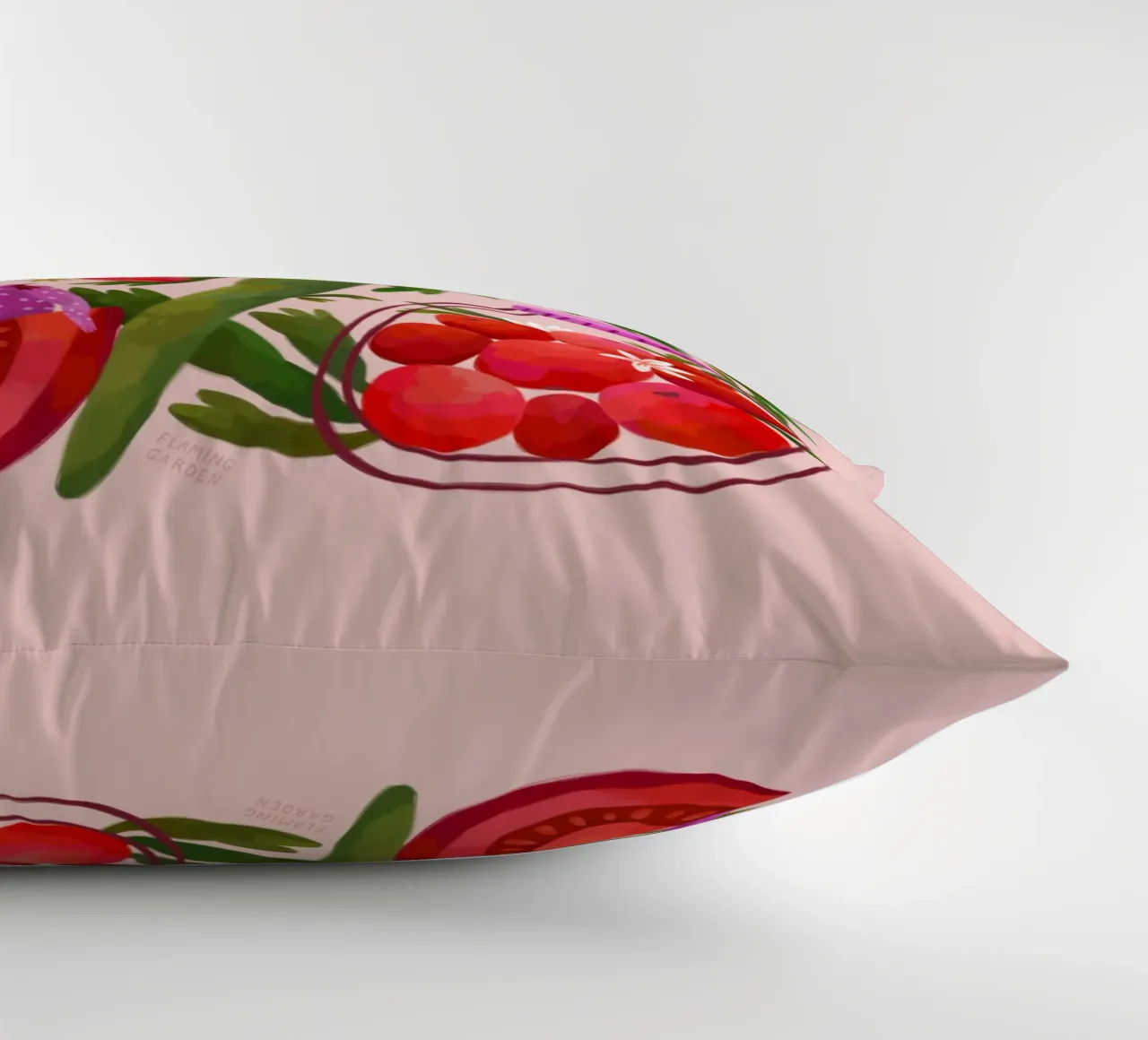 Flaming Garden - Ode to Tomatoes decorative cushion by The Artcircle