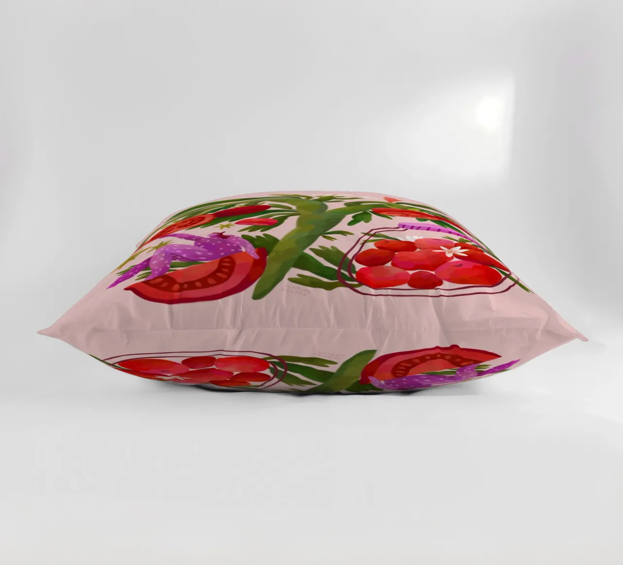 Flaming Garden - Ode to Tomatoes decorative cushion by The Artcircle