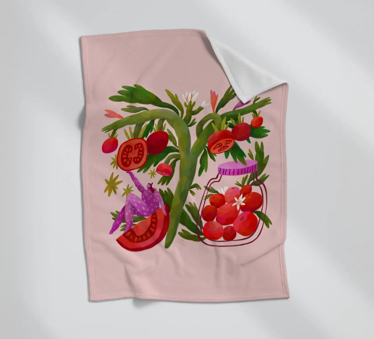 Flaming Garden - Ode an die Tomate Fleecedecke von The Artcircle