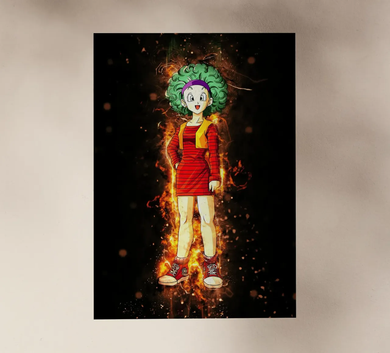 Bulma Saga Freezer Mecha pellicola backlit da Neonartstudio