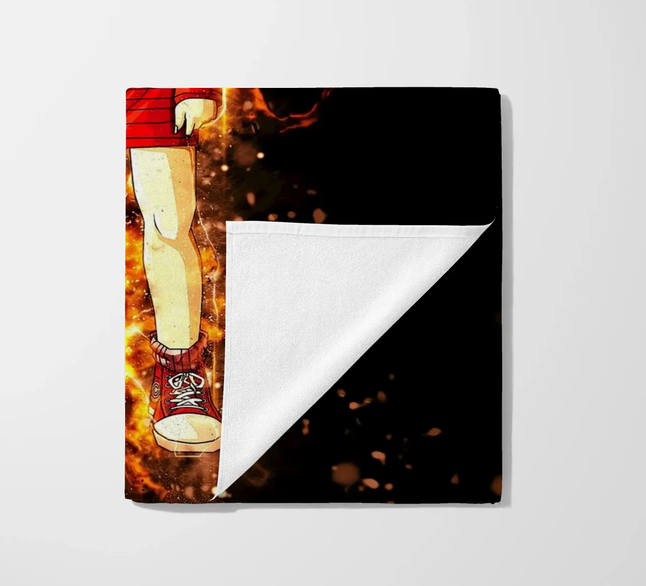 Bulma Saga Freezer Mecha beach towel by Neonartstudio