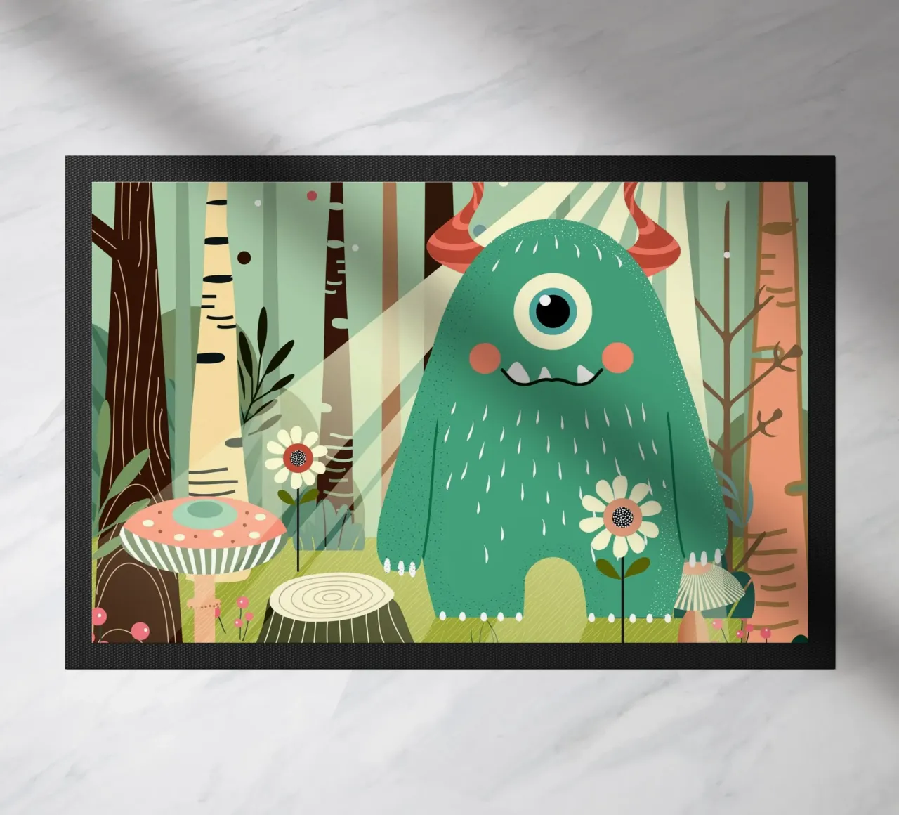 Un simpatico mostro in una foresta magica zerbino da namosh