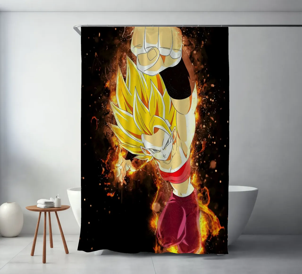 Caulifla shower curtain by Neonartstudio
