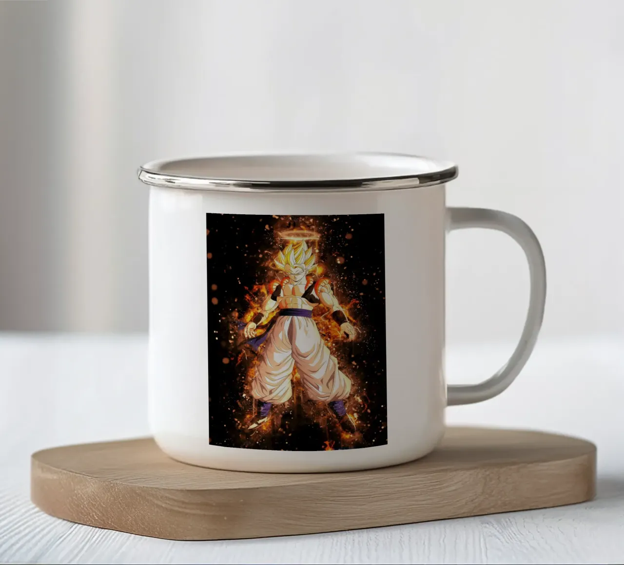 CM Wigetta Serio V digo Gogeta tazza in smalto da Neonartstudio