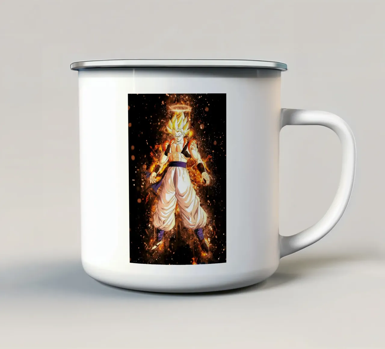 CM Wigetta Serio V digo Gogeta tazza in smalto da Neonartstudio