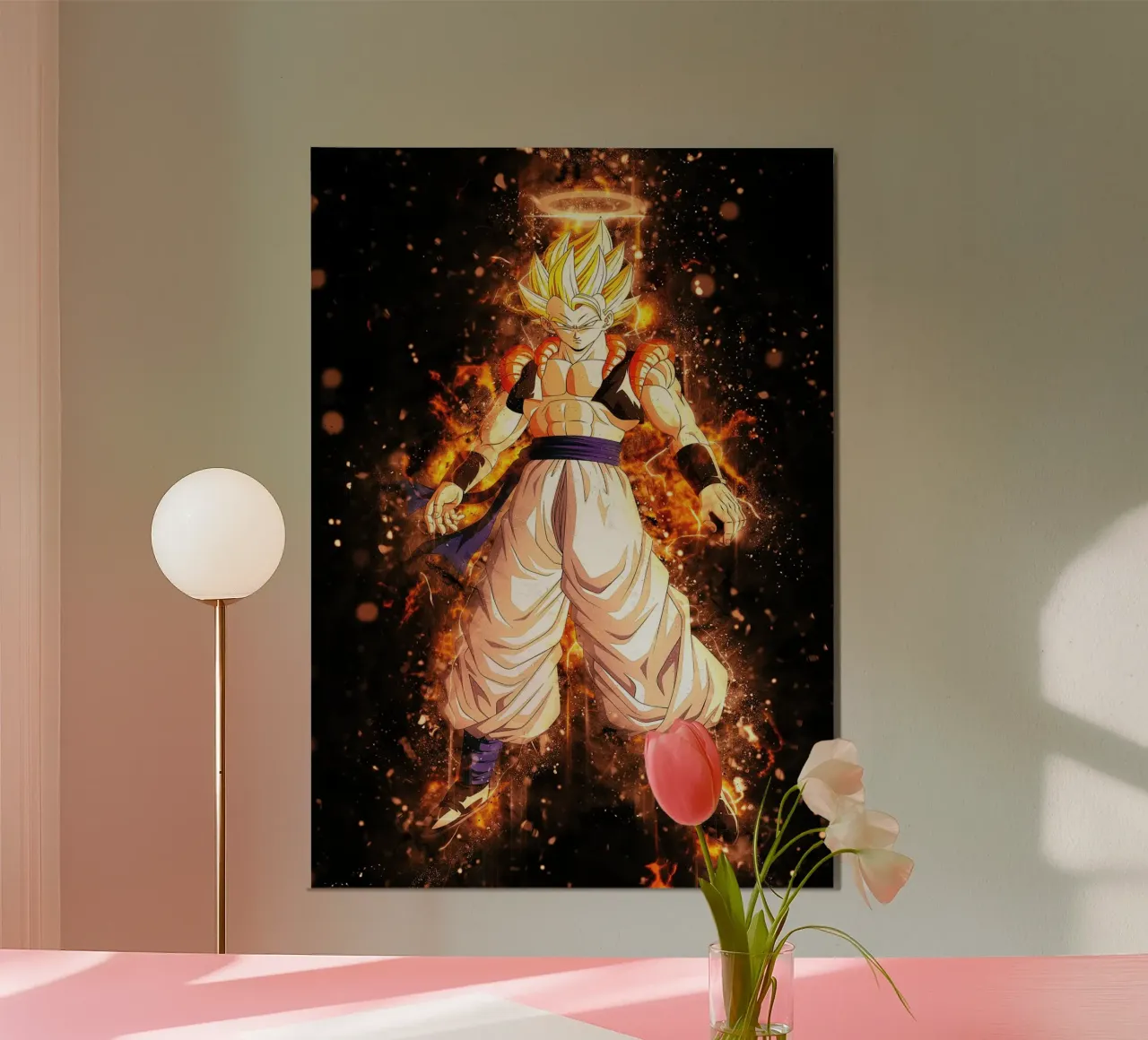 CM Wigetta Serio V digo Gogeta poster con telaio in plastica da Neonartstudio