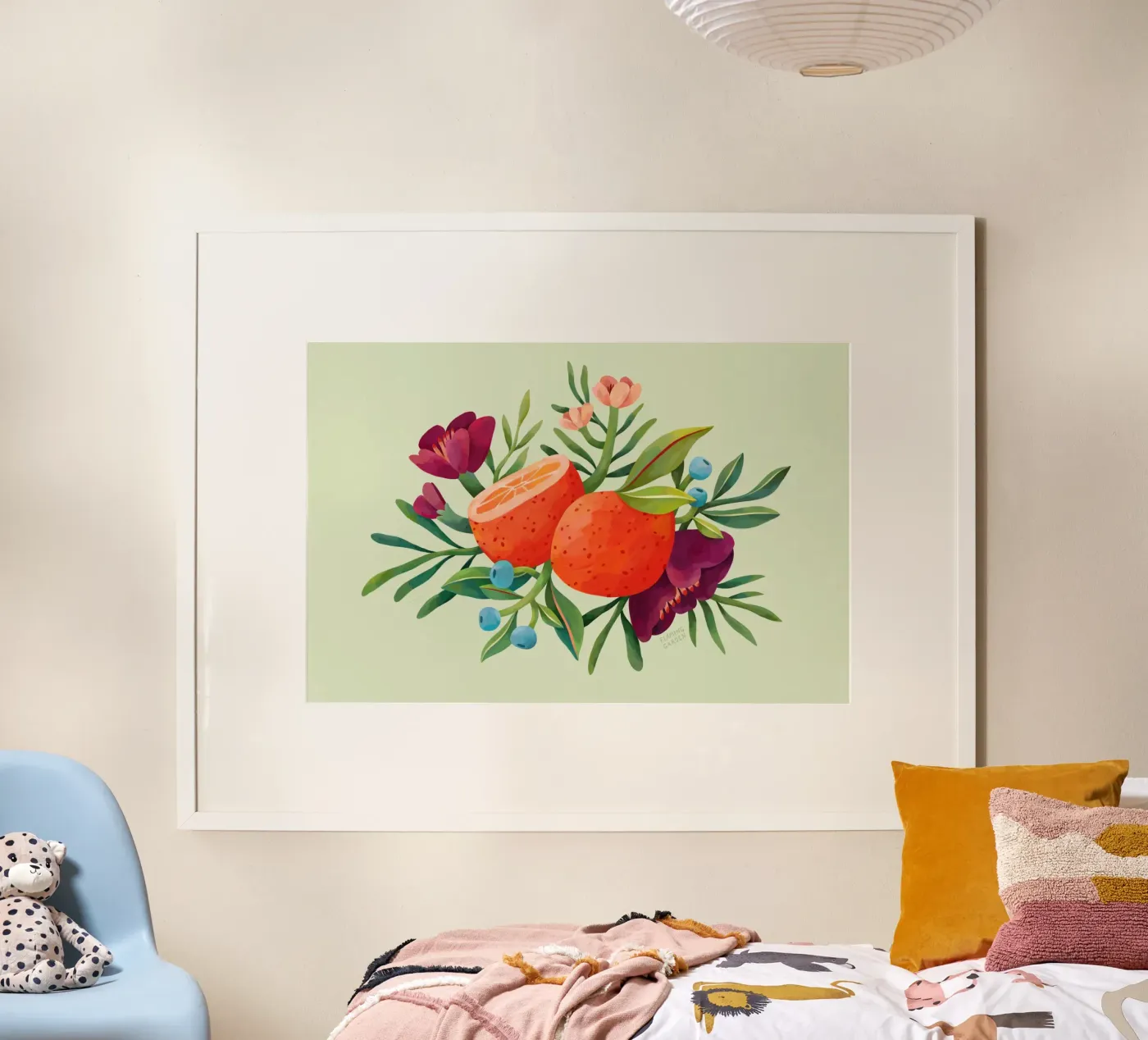 Flaming Garden poster van The Artcircle