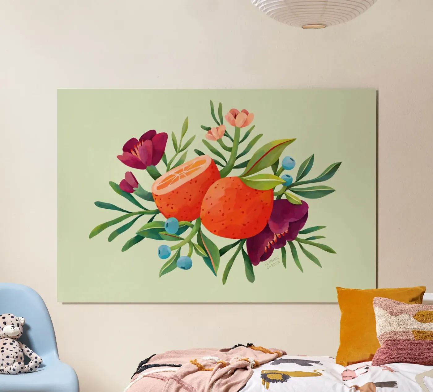 Flaming Garden poster van The Artcircle