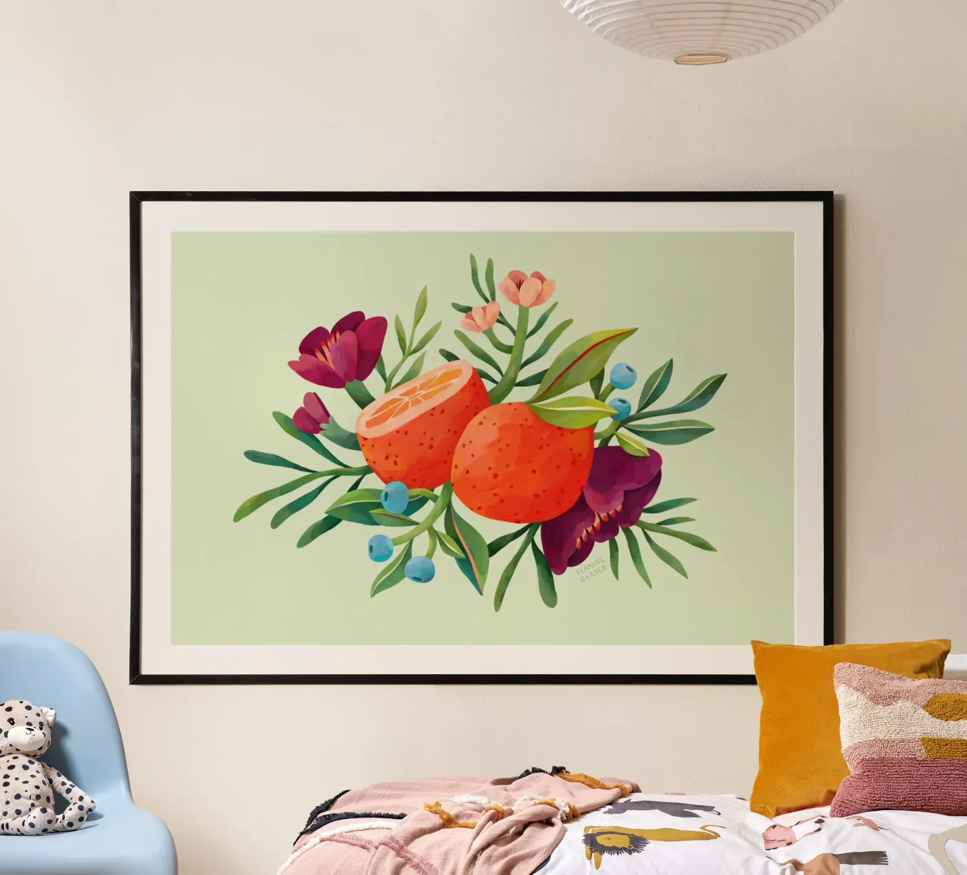 Flaming Garden poster van The Artcircle