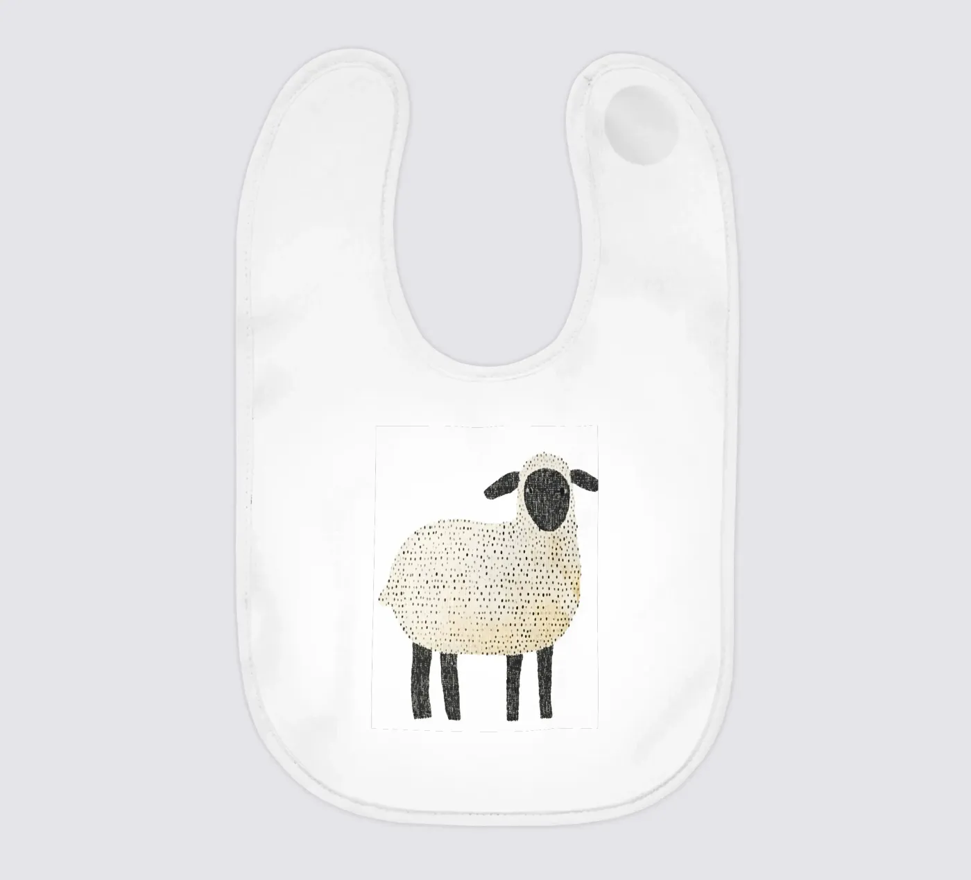 Sheep baby bib by IamHomeStudio
