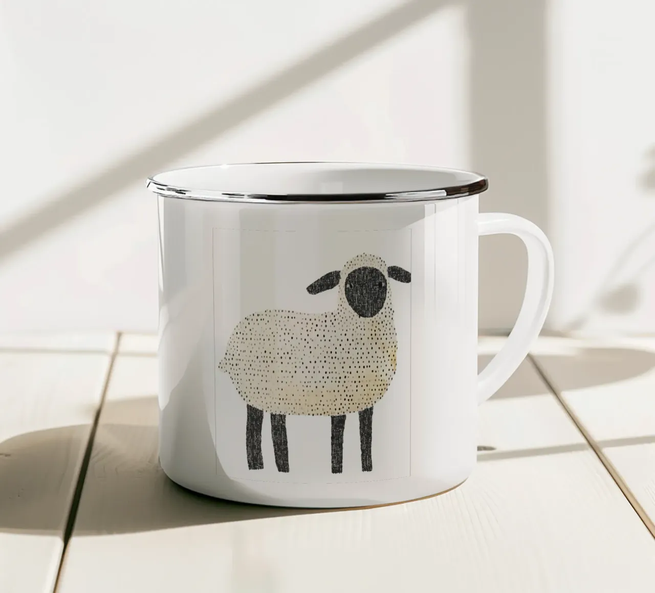 Pecora tazza in smalto da IamHomeStudio