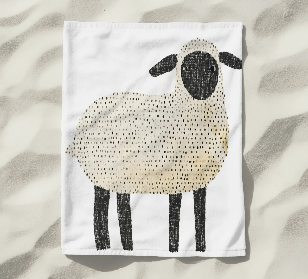 Sheep beach towel by IamHomeStudio