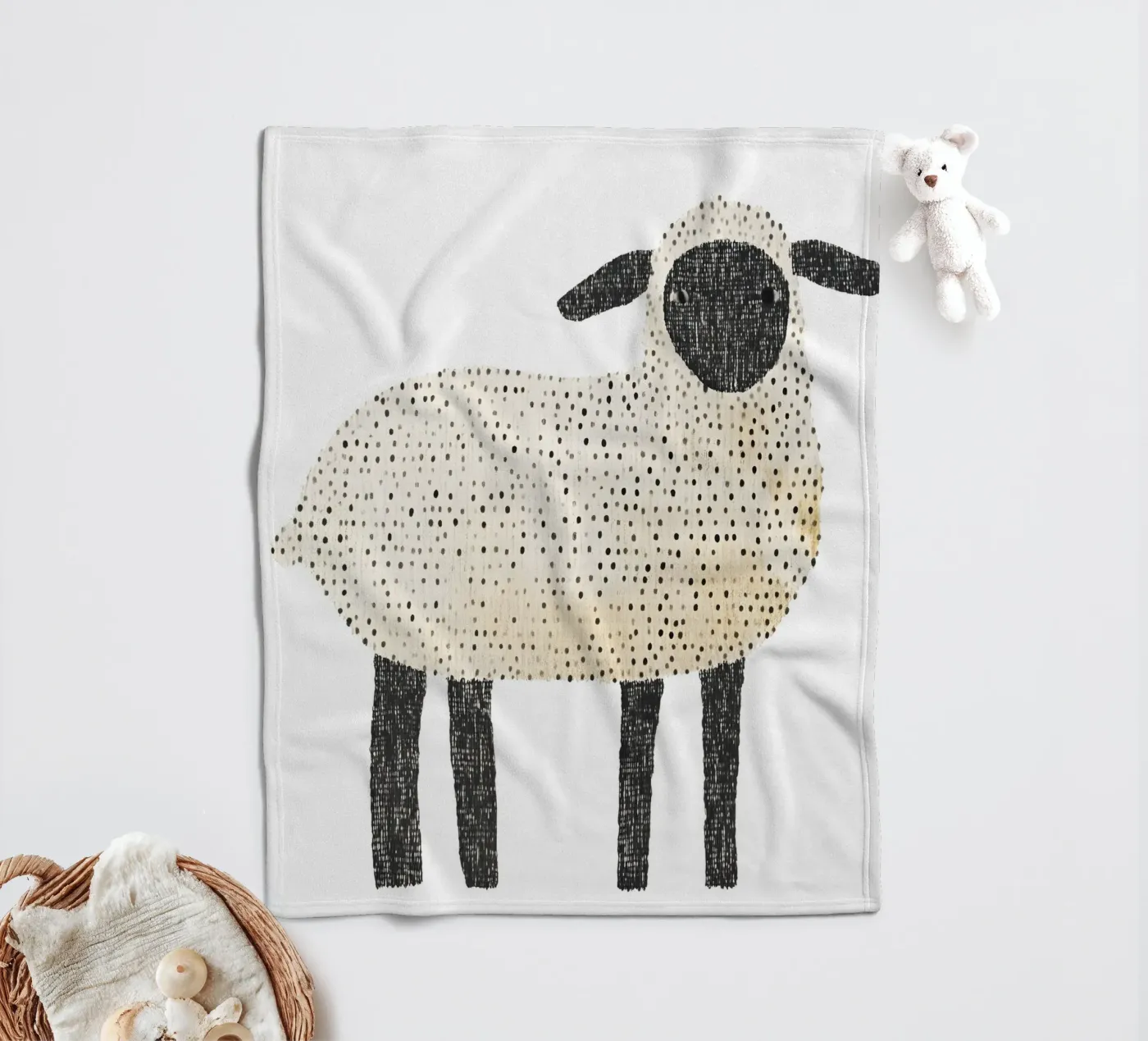 Sheep fleecedeken van IamHomeStudio