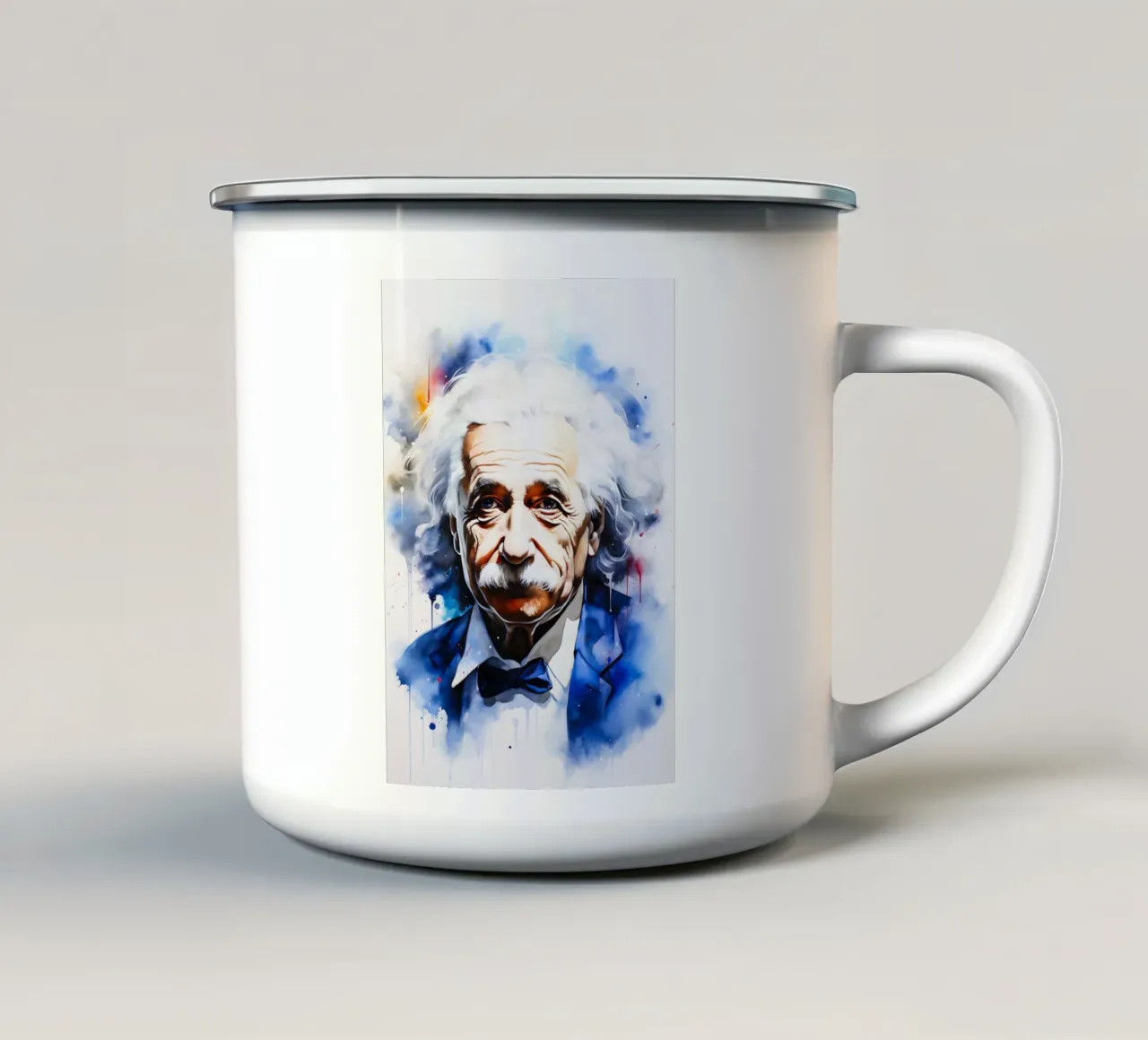 Albert Einstein emaille mok van FreeArtStudio