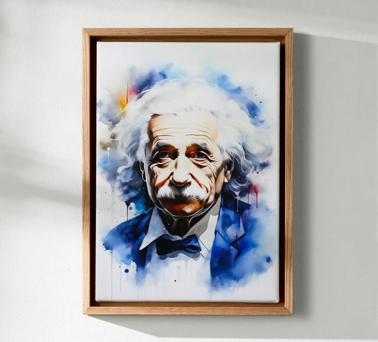 Albert Einstein tela con Cornice a cassetta da FreeArtStudio