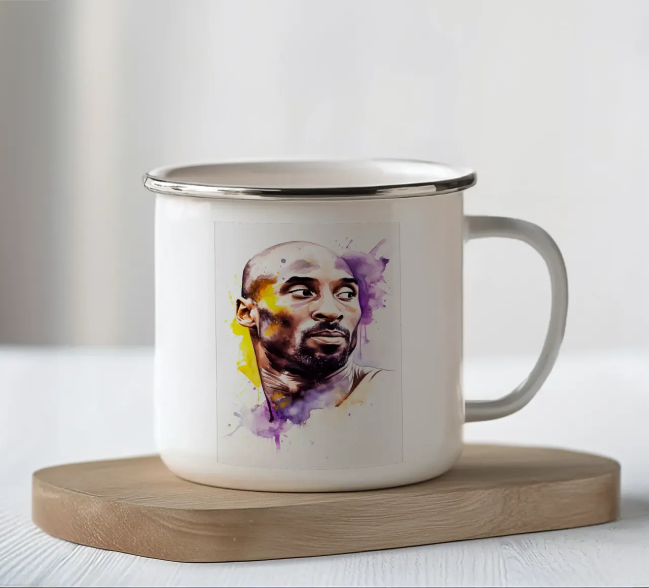 Kobe Bryant enamel mug by FreeArtStudio