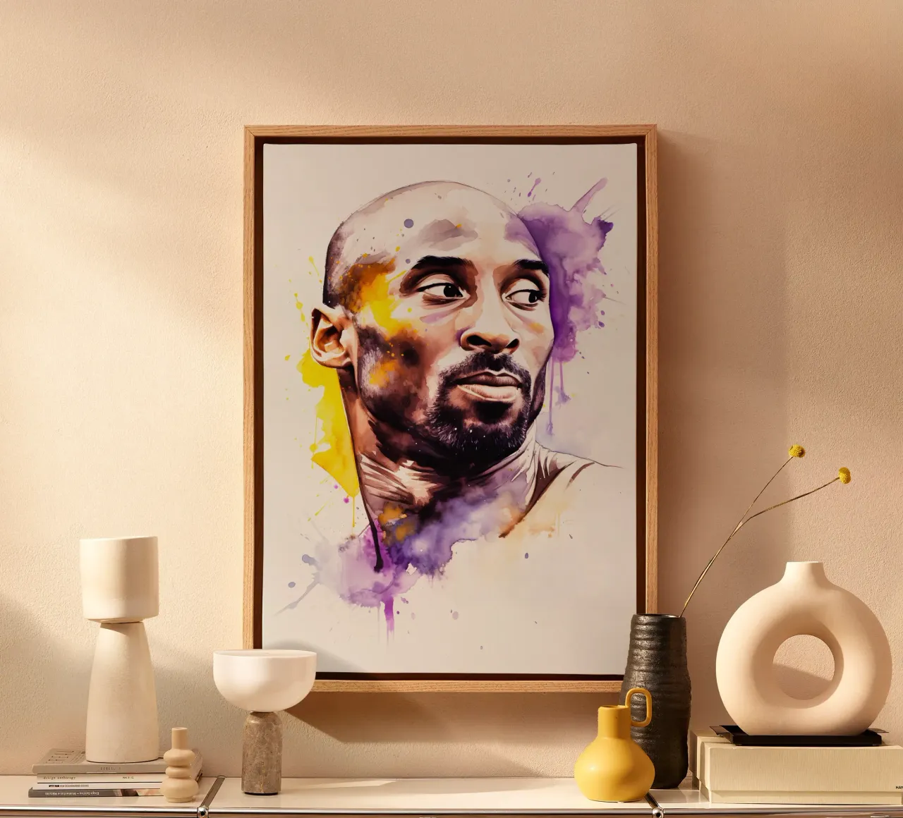 Kobe Bryant tela con Cornice a cassetta da FreeArtStudio