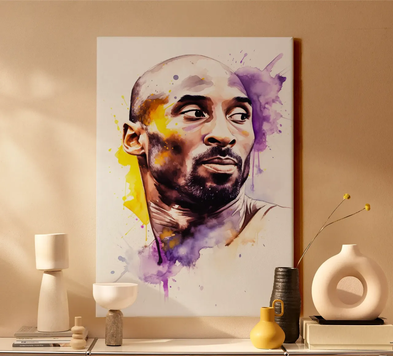 Kobe Bryant tela con Cornice a cassetta da FreeArtStudio