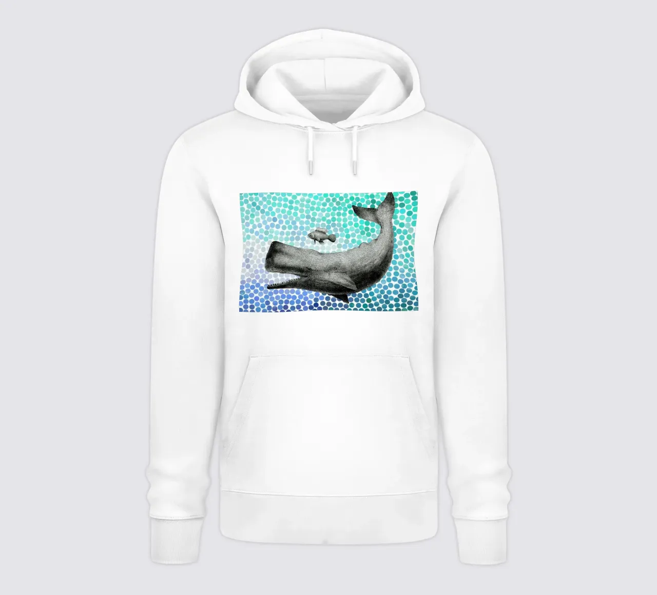 Whale and Fish felpa con cappuccio da Eric Fan