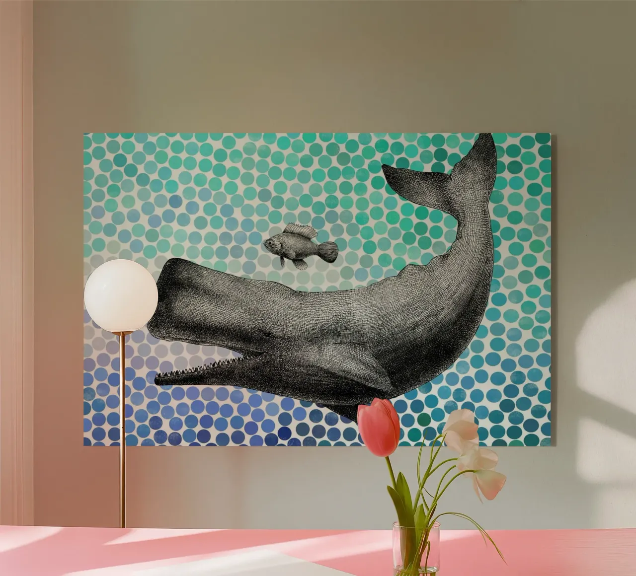 Whale and Fish plexiglass da Eric Fan