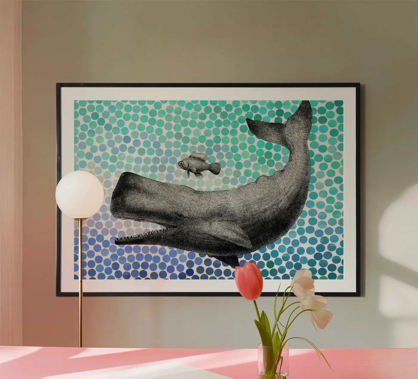 Whale and Fish poster da Eric Fan